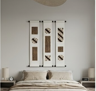 Scroll Wall Art Indonesian Batik