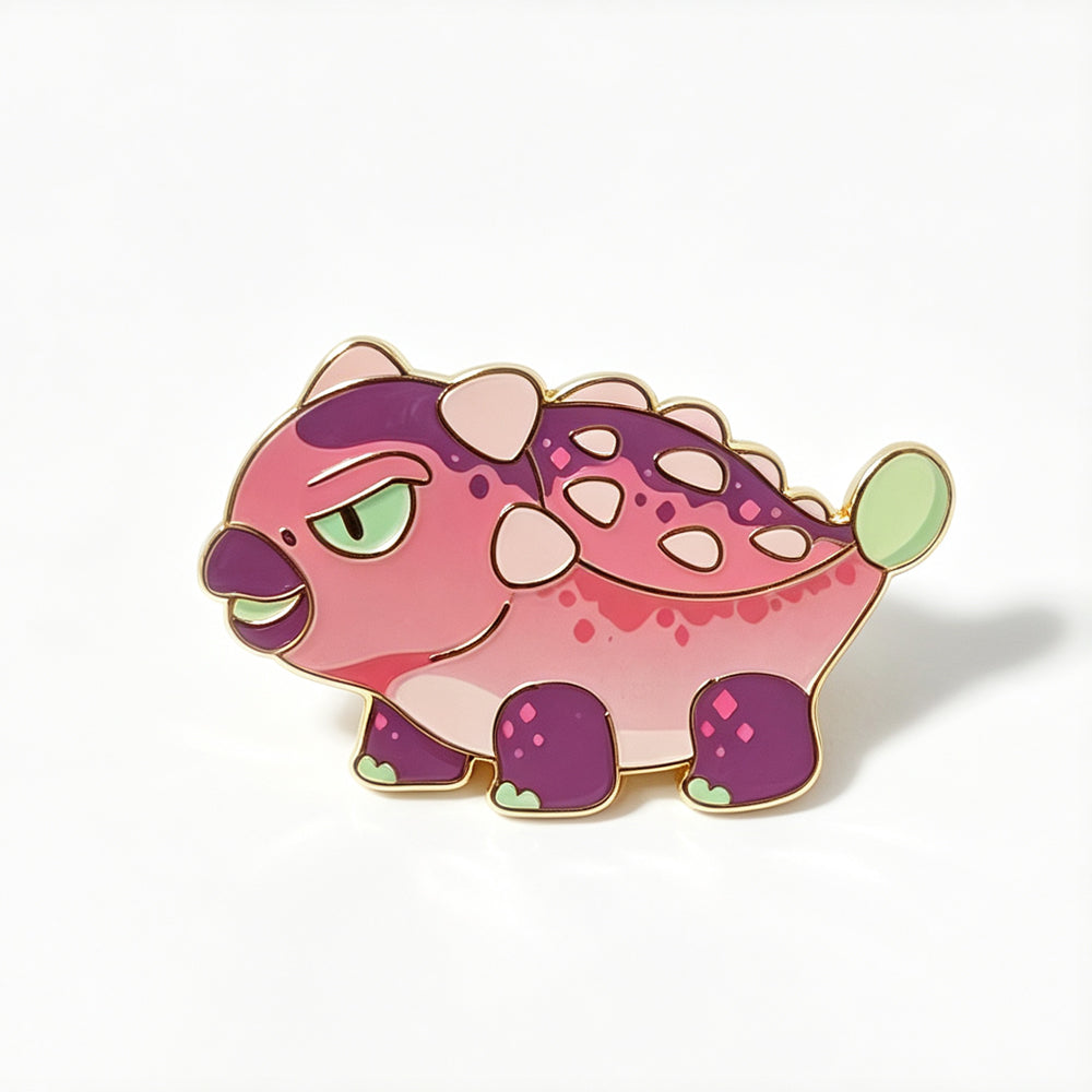 Metal Badge / Fridge Magnet — Ankylosaurus baseline image