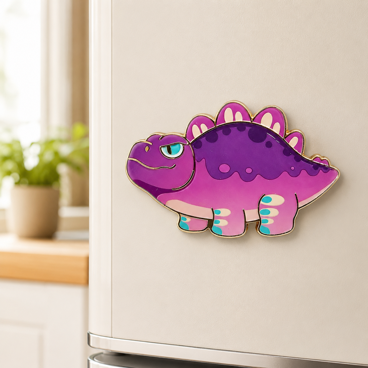 Deep Time Discoveries metal badge and fridge magnet — ste-detail