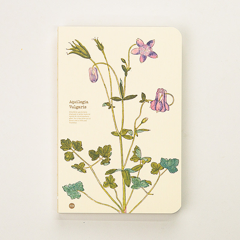 Aquilegia Vulgaris illustrated herb journal baseline product image