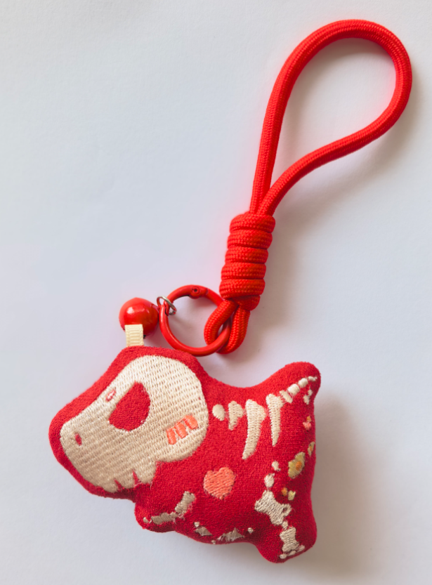 Dinosaur Plush Badge / Fridge Magnet — Tyrannosaurus rex