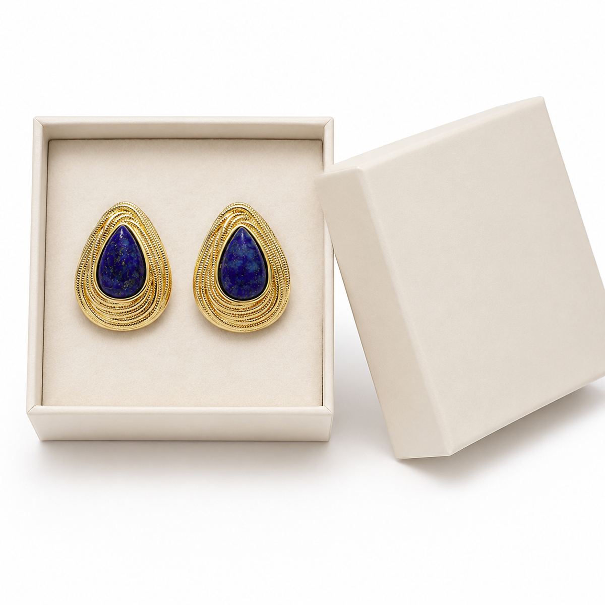 Lapis Teardrop Earrings packaging
