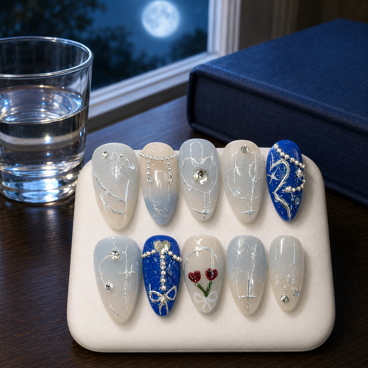 The Midnight Promenade Press-On Nails — Pride and Prejudice Collection
