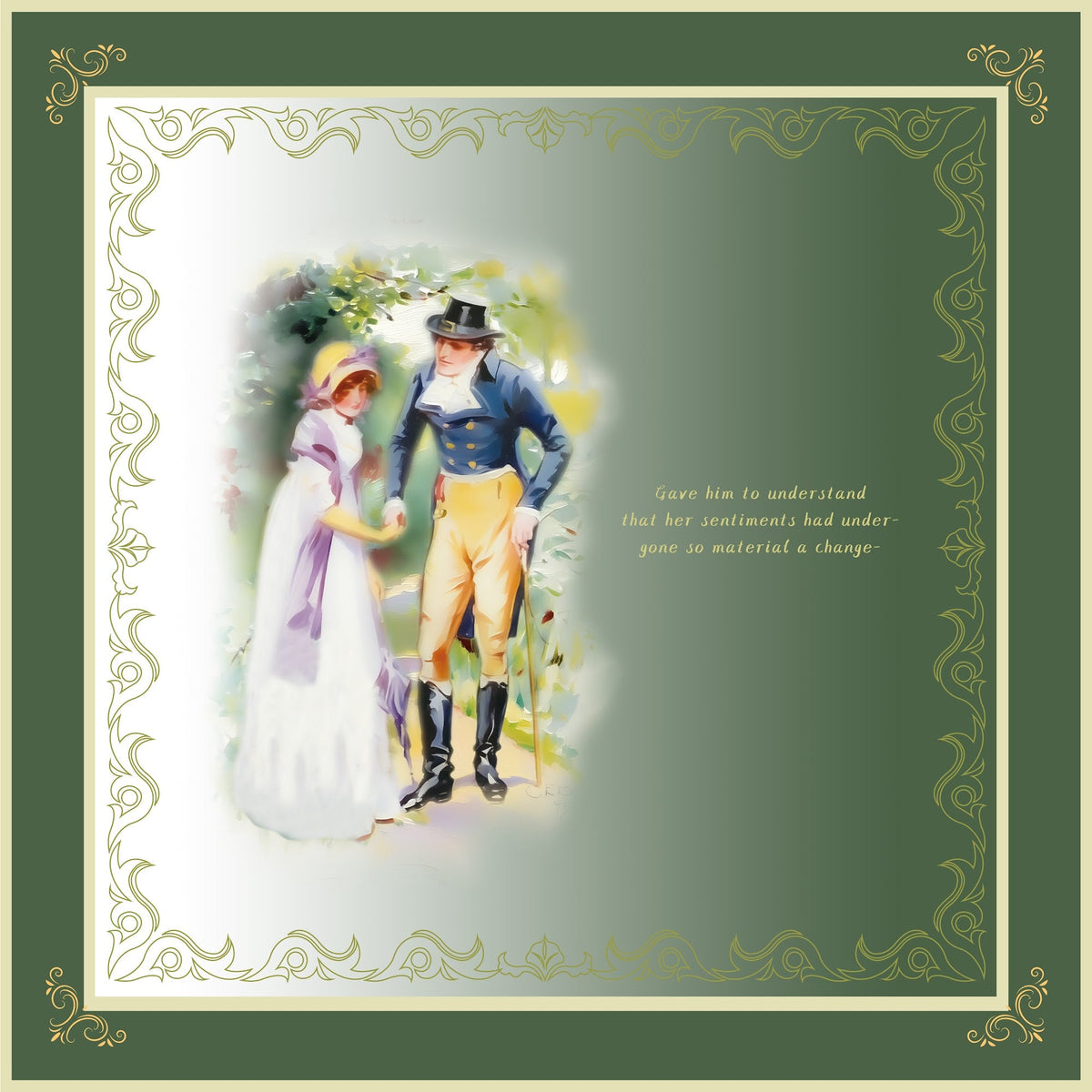 Regency Romance silk scarf baseline product image