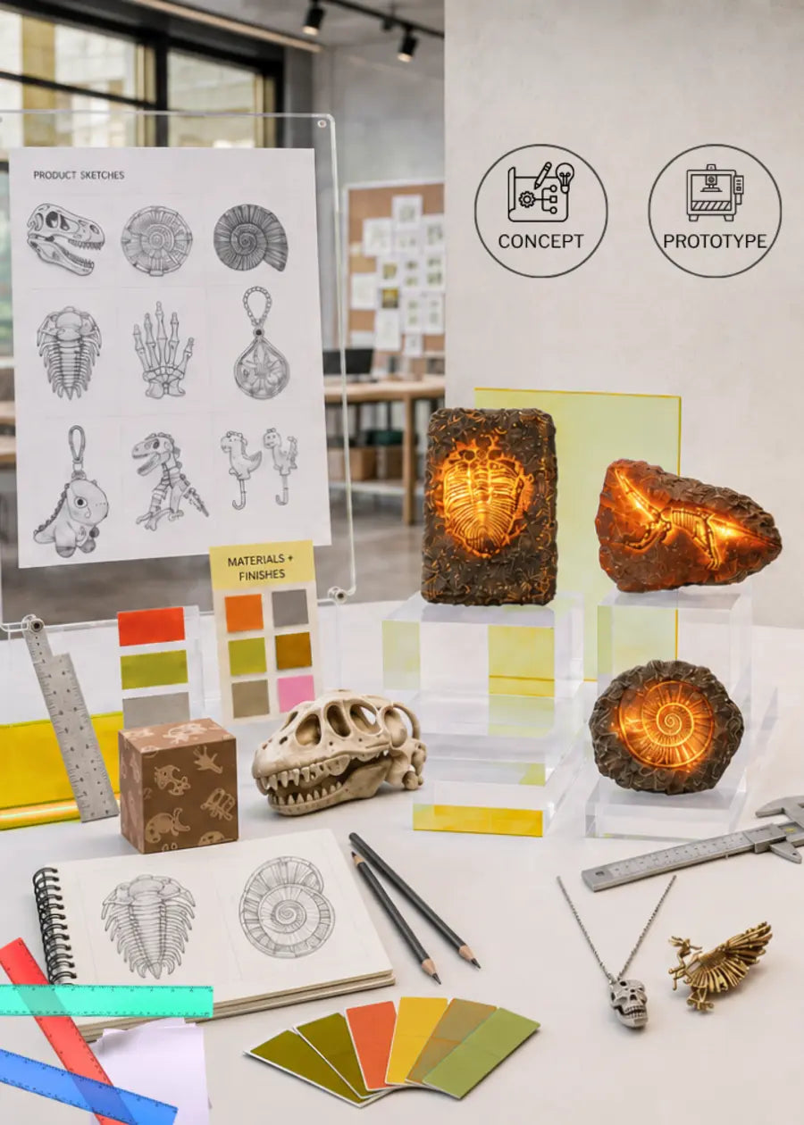 Fossil light development