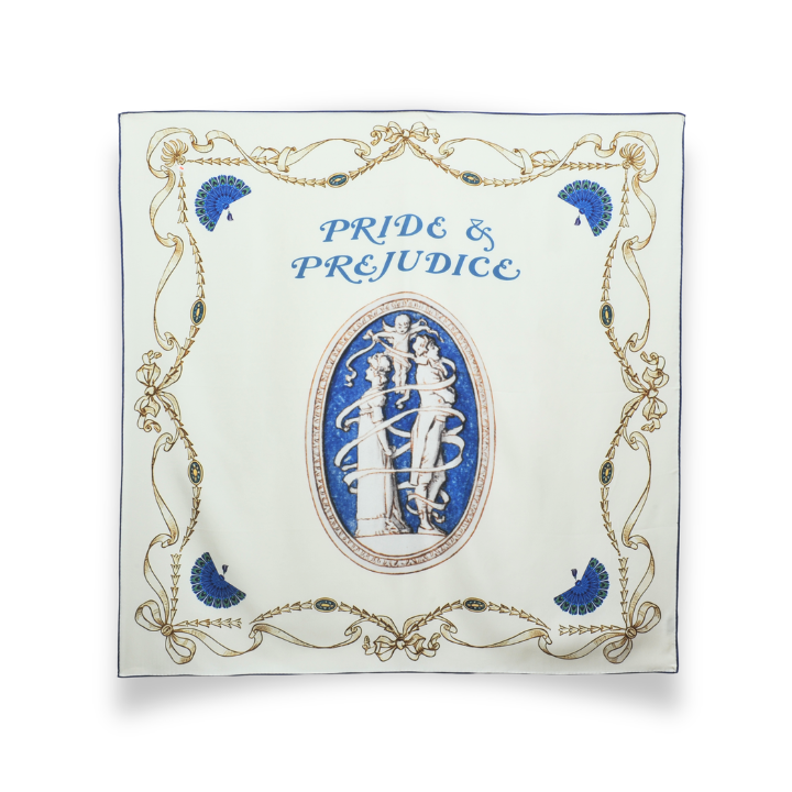The Pemberley Cameo 90cm Silk Scarf