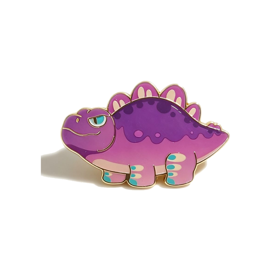 Metal Badge / Fridge Magnet — Stegosaurus