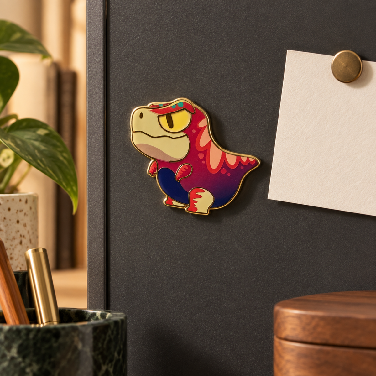 Metal Badge / Fridge Magnet — Tyrannosaurus rex
