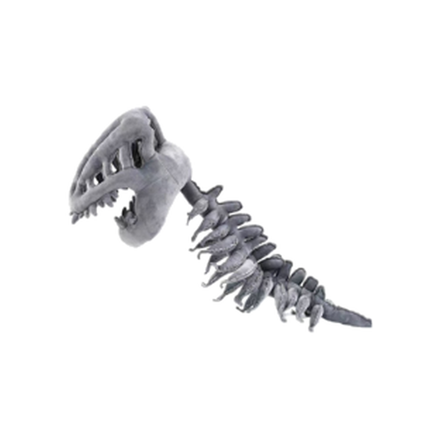 Dinosaur Skeleton Plush Headgear — Adult, White Glow