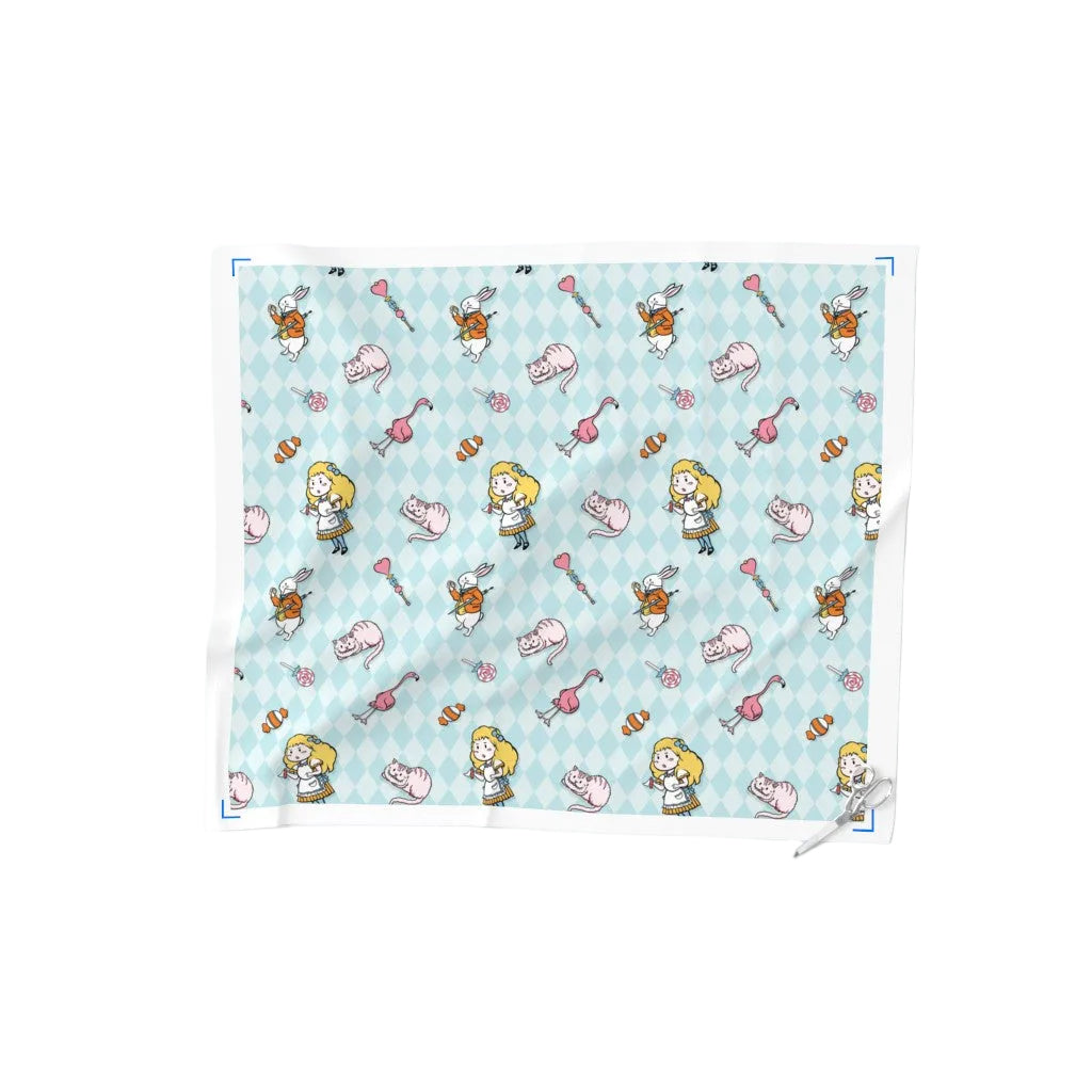 Nursery Alice Lewis Carroll Blue Argyle Literary Fabric DIY A Bit of Art