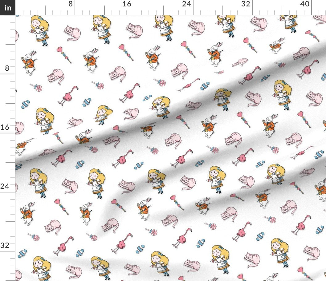Nursery Alice Lewis Carroll Curious Icons White Literary Fabric DIY Creative Project A Bit of Art