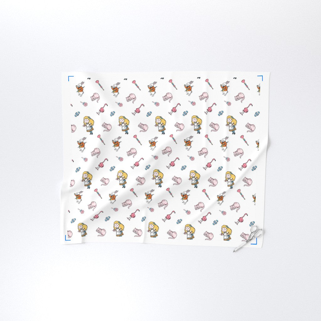 Nursery Alice Lewis Carroll Curious Icons White Literary Fabric DIY Creative Project A Bit of Art