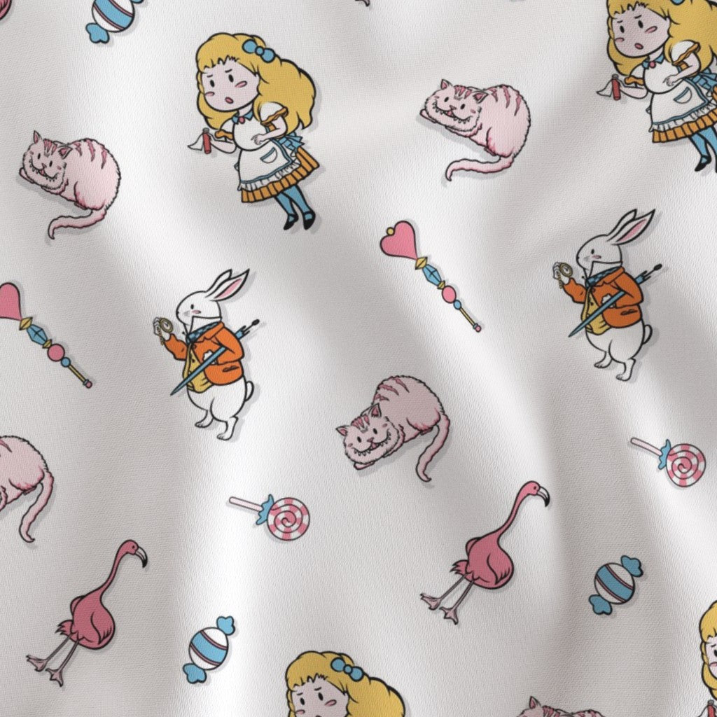 Nursery Alice Lewis Carroll Curious Icons White Literary Fabric DIY Creative Project A Bit of Art