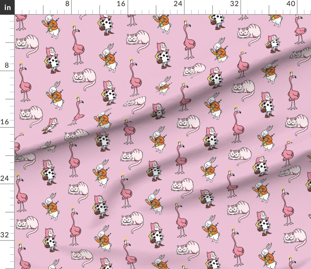 Nursery Alice Lewis Carroll Tea Party Pink Literary Fabric DIY A Bit of Art