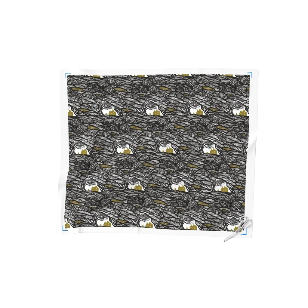 Fabric in Wuthering Heights Emily Bronte Windswept Moors Linocut The British Library spoonflower