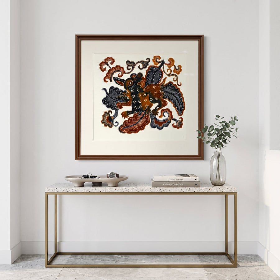 Beast Indonesian Batik wall art lifestyle mock-up
