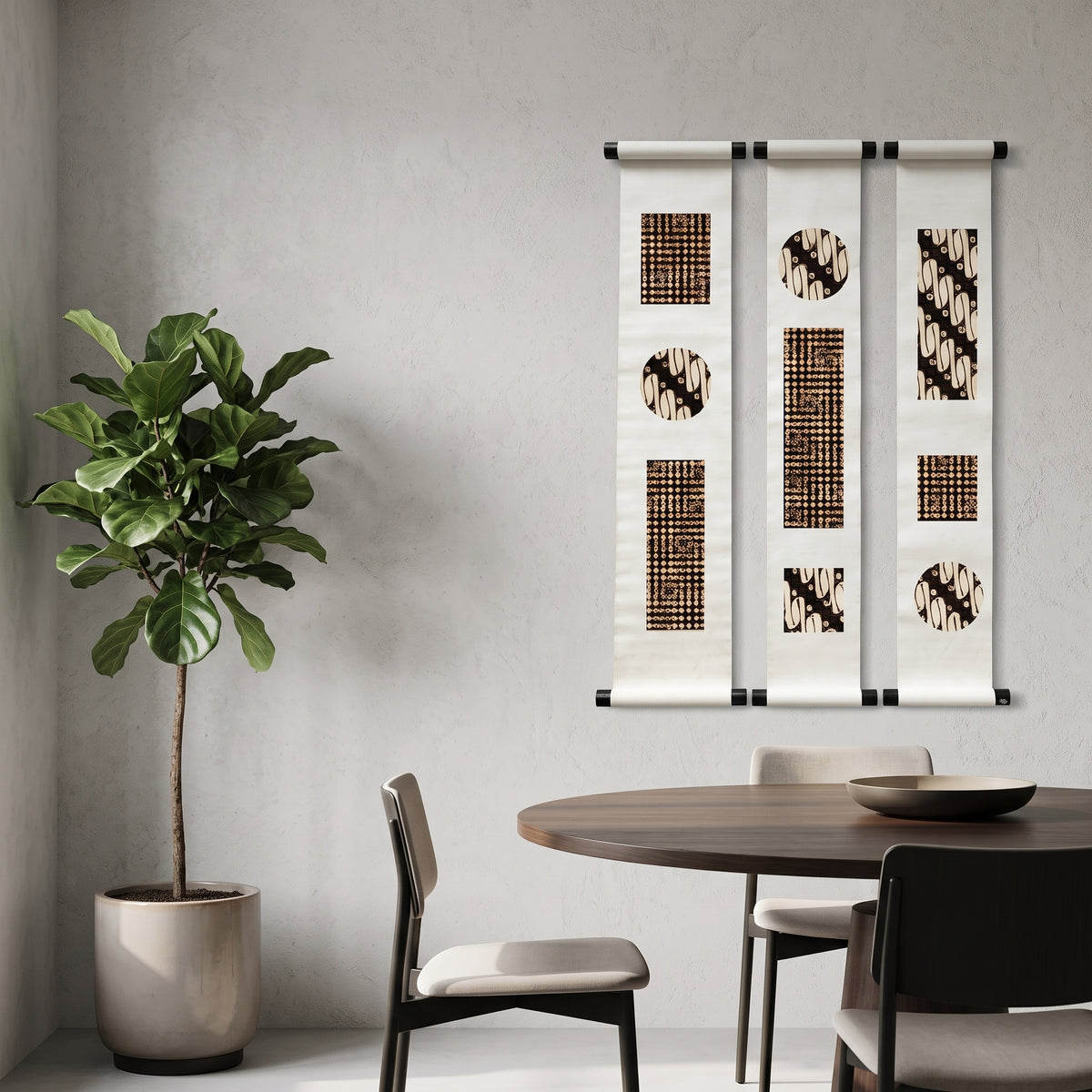 Scroll Wall Art Indonesian Batik