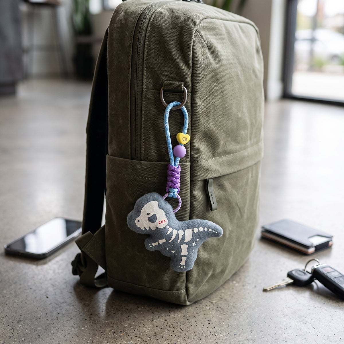 Dinosaur Plush Badge / Fridge Magnet — Dilophosaurus
