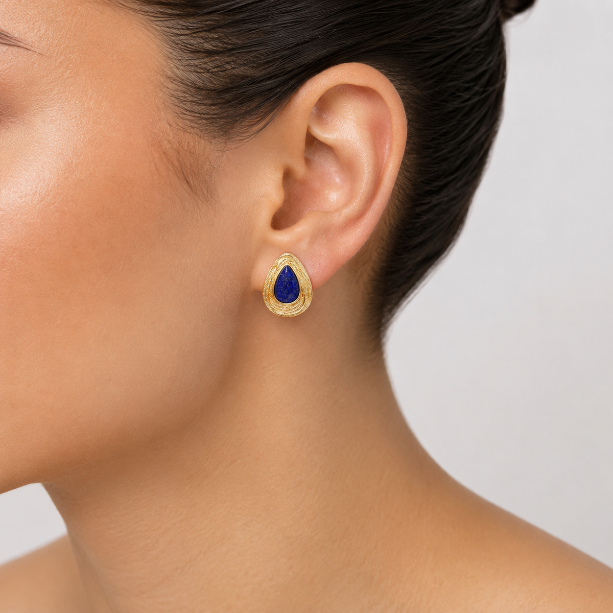 Lapis Teardrop Earrings lifestyle 03