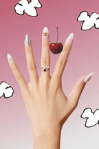 Swirls of Snoopy - Almond Press-on Nails