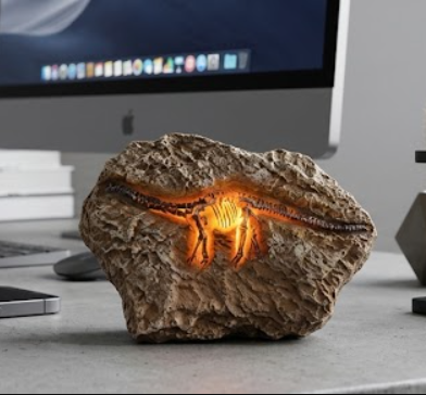 LED Dinosaur Fossil Fridge Magnet - 3.51 x 2.43 in