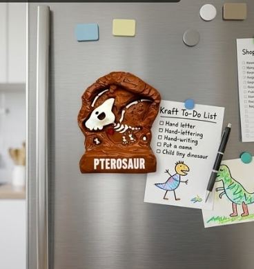 Resin Fridge Magnets - Pterosaur