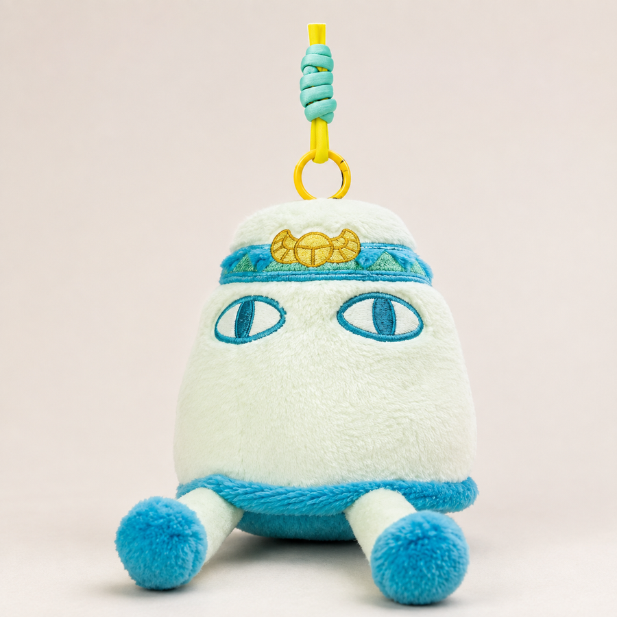 Little White Medjed White- Ancient Egyptian Deity Squishy Plush Mini Charm baseline product image