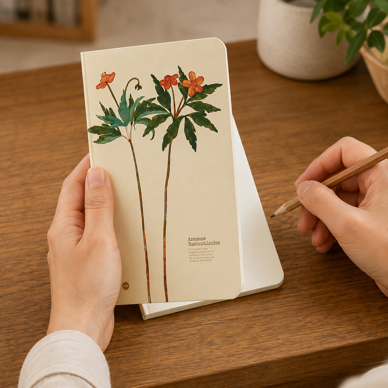 Anemone Ranunculoides illustrated herb journal lifestyle image