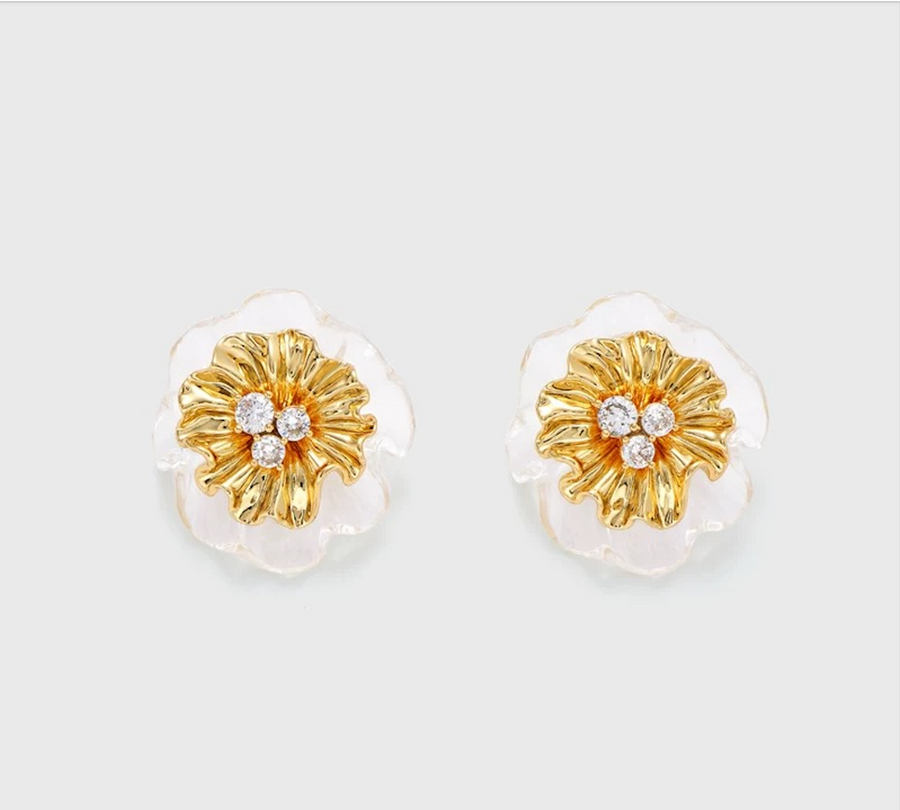 Cereus Petal Stud Earrings