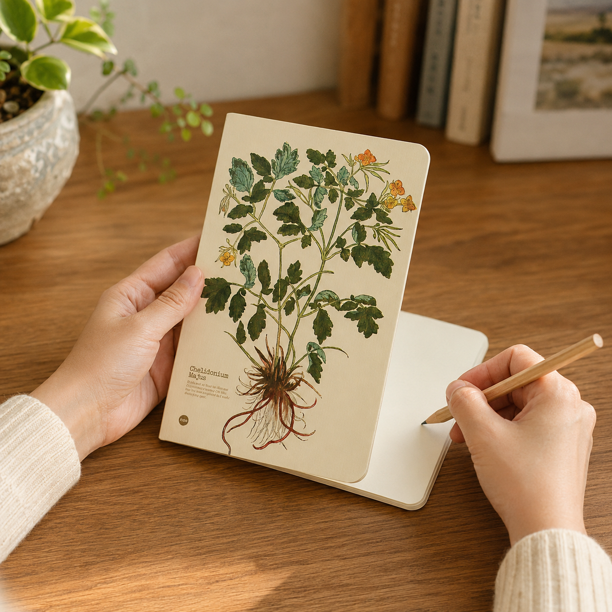Chelidonium Majus illustrated herb journal lifestyle image