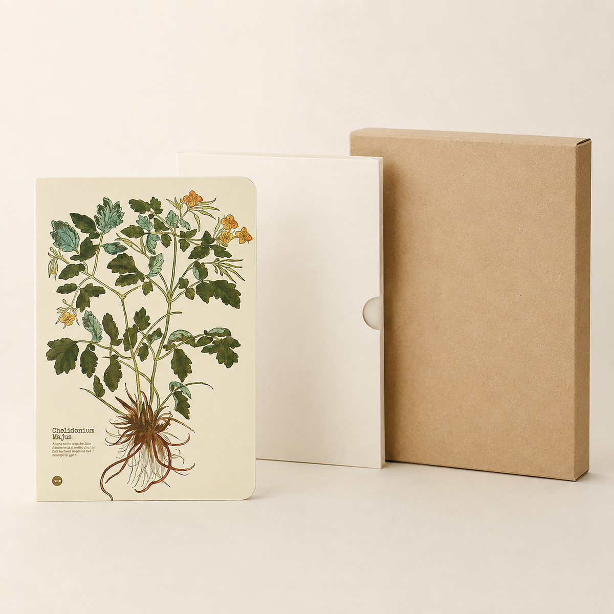 Chelidonium Majus illustrated herb journal packaging image