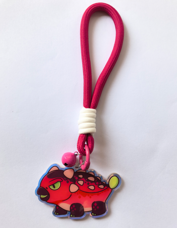 Dinosaur Acrylic Keychain — Ankylosaurus