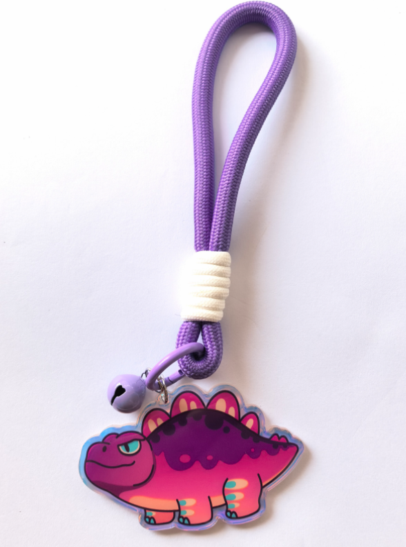 Dinosaur Acrylic Keychain — Stegosaurus