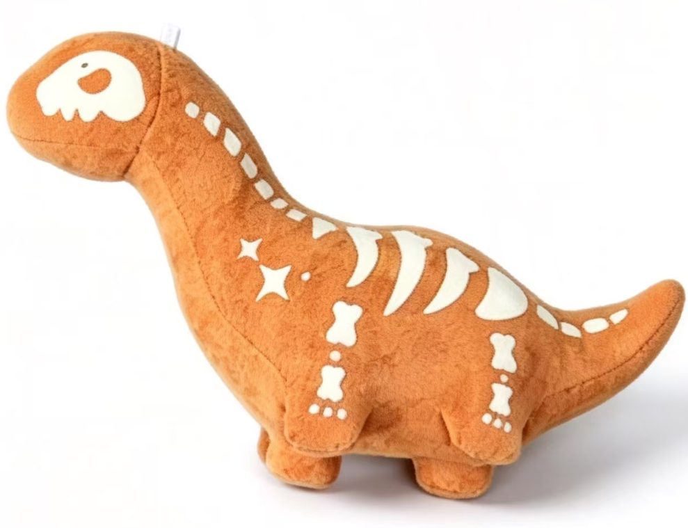 Glow-in-the-Dark Plush Charm — Brachiosaurus
