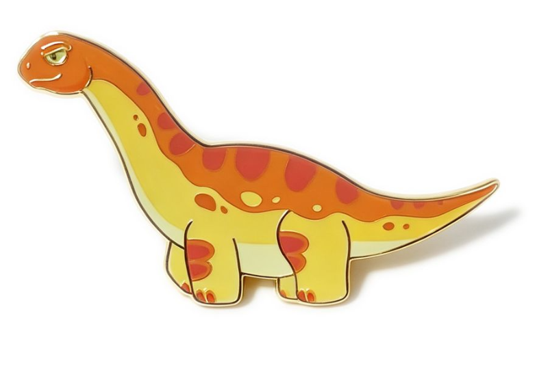 Metal Badge / Fridge Magnet — Brachiosaurus