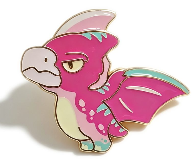 Metal Badge / Fridge Magnet — Pterosaur