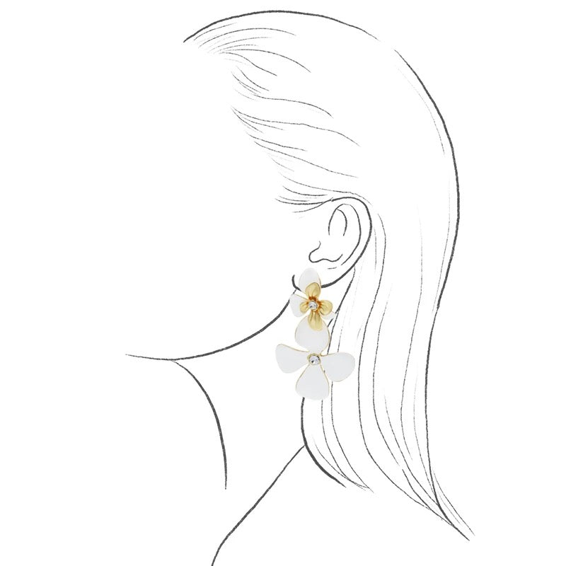 Dogwood Drop Earrings detail
