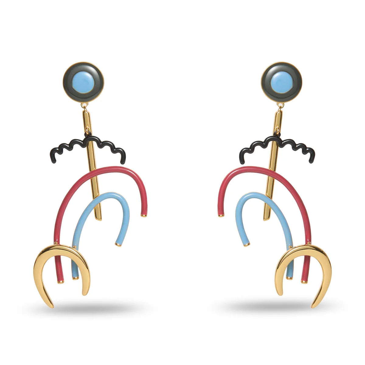 The MET X Lele Kandinsky Violett Mobile Earrings