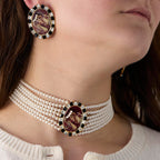 Sleeping Beauty Cameo Earrings Lele Sadoughi