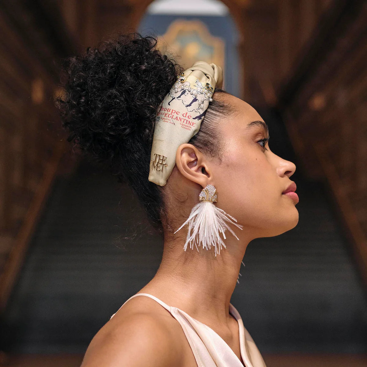 The MET X Lele Toulouse La Troupe De Mademoiselle Feather Earrings