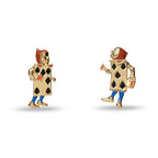 The Nursery Alice Card Soldier Button Earring Lele Sadoughi