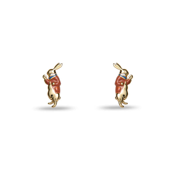 The Nursery Alice White Rabbit Earring Stud (Lele Sadoughi) Lele Sadoughi