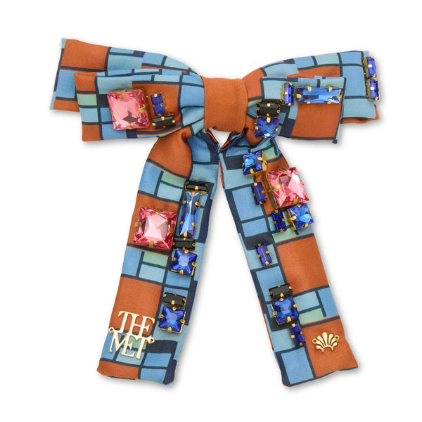 The MET X Lele Mondrian Composition Antoinette Embellished Bow Barrette