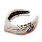 The MET X Lele Kandinsky Violett Knotted Embroidered Headband