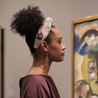 The MET X Lele Kandinsky Violett Knotted Embroidered Headband