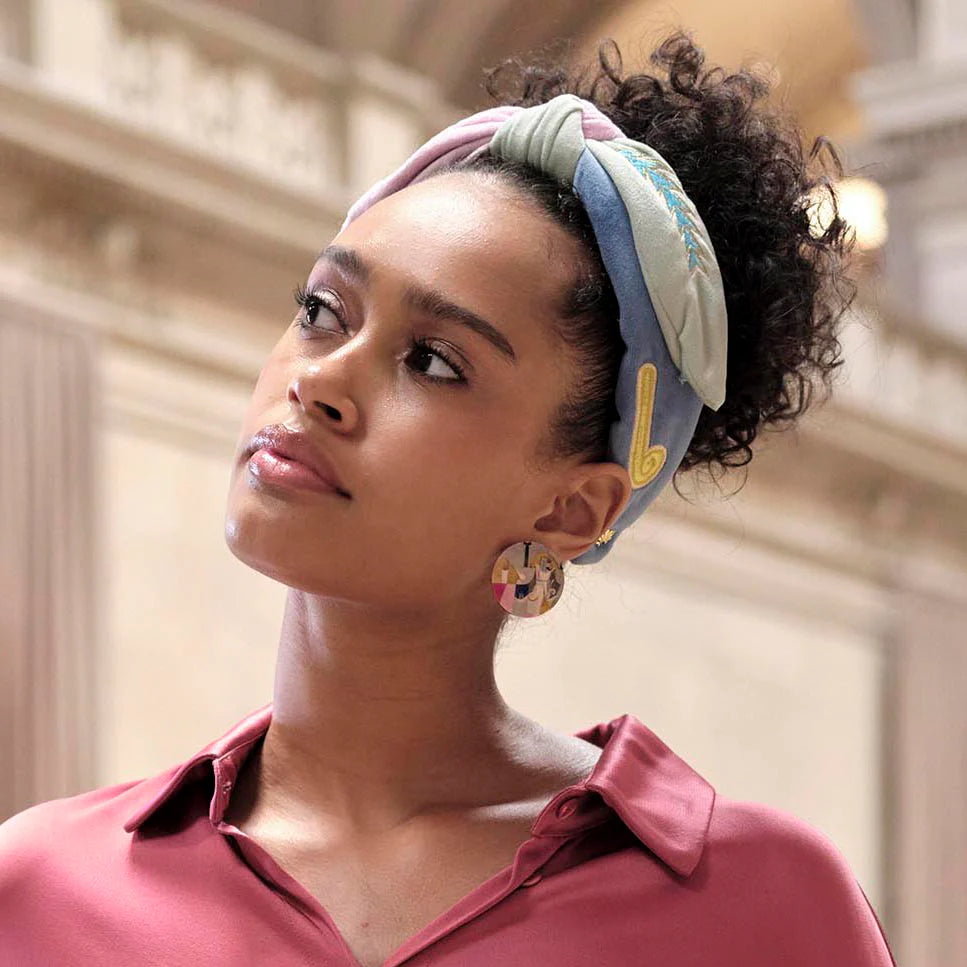 The MET X Lele Klee Black Columns In A Landscape Veronica Embroidered Headband