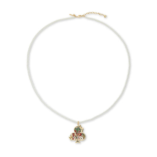 Gold The Nursery Alice Playing Cards Necklace Lele Sadoughi