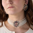 Sleeping Beauty Cameo Multi-strand Necklace Lele Sadoughi