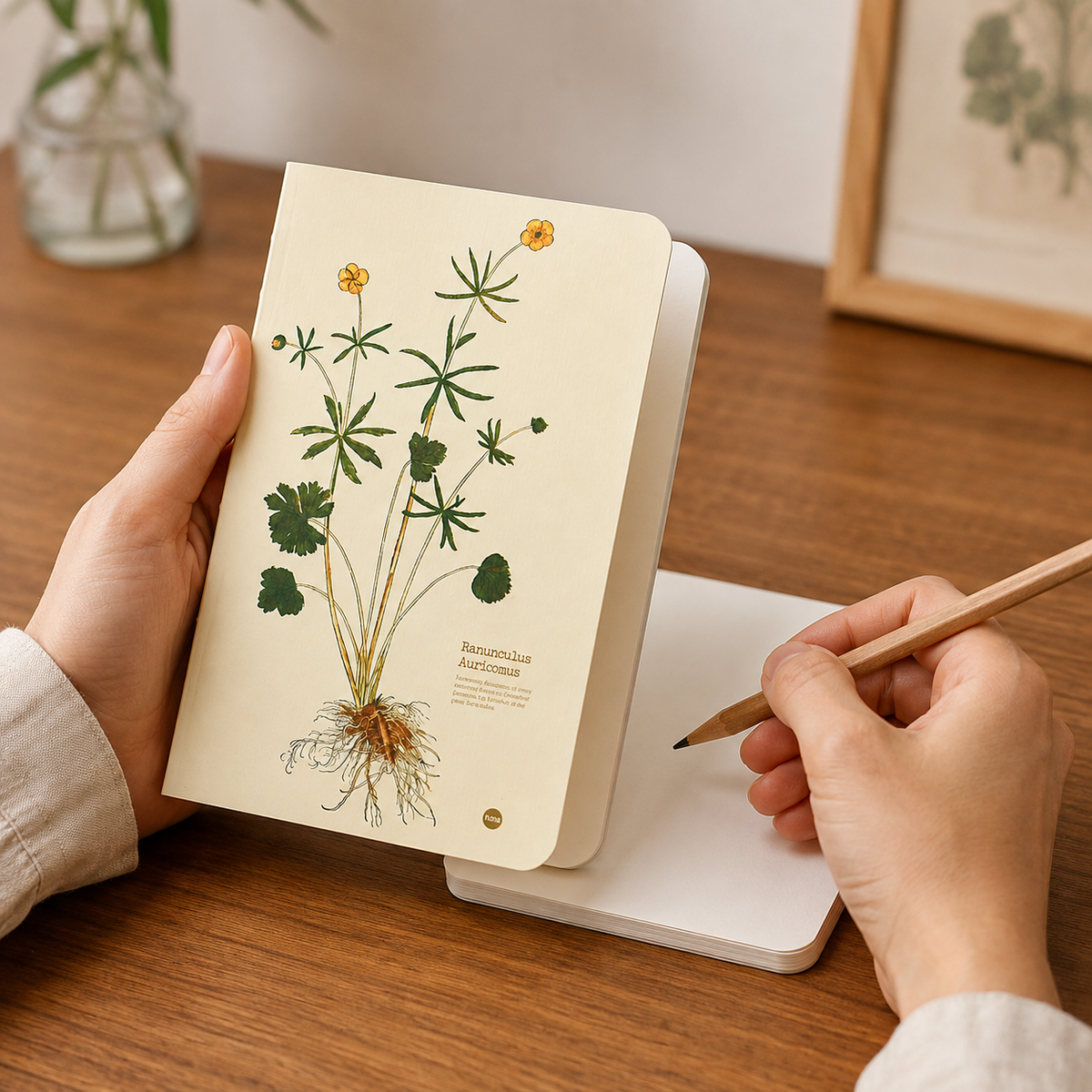 Ranunculus Auricomus illustrated herb journal lifestyle image