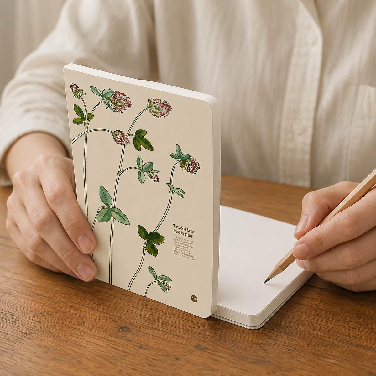 Trifolium Pratense illustrated herb journal lifestyle image